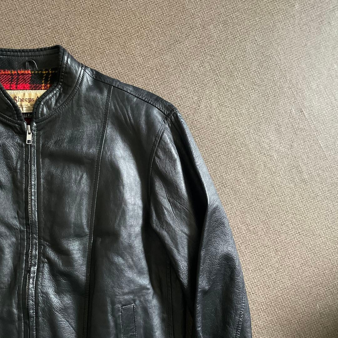 【vintage】ヴィンテージレザーボンバージャケット Lサイズ ブラック
