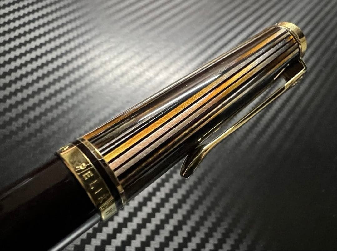 新品 ペリカン スーベレーン K800 茶縞 ボールペン 限定品