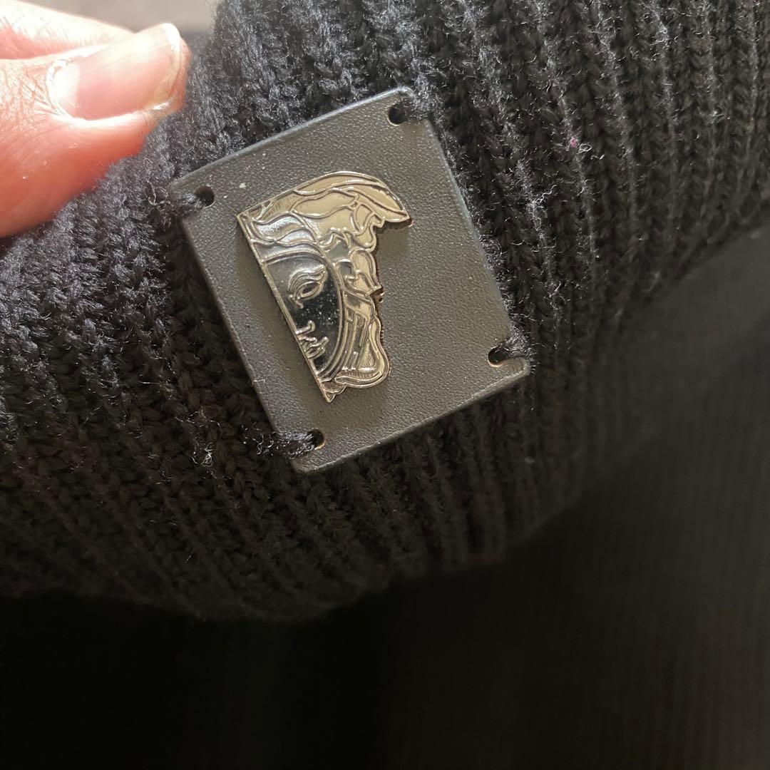 VERSACE COLLECTION ニットレザージップジャケット　ヴェルサーチ