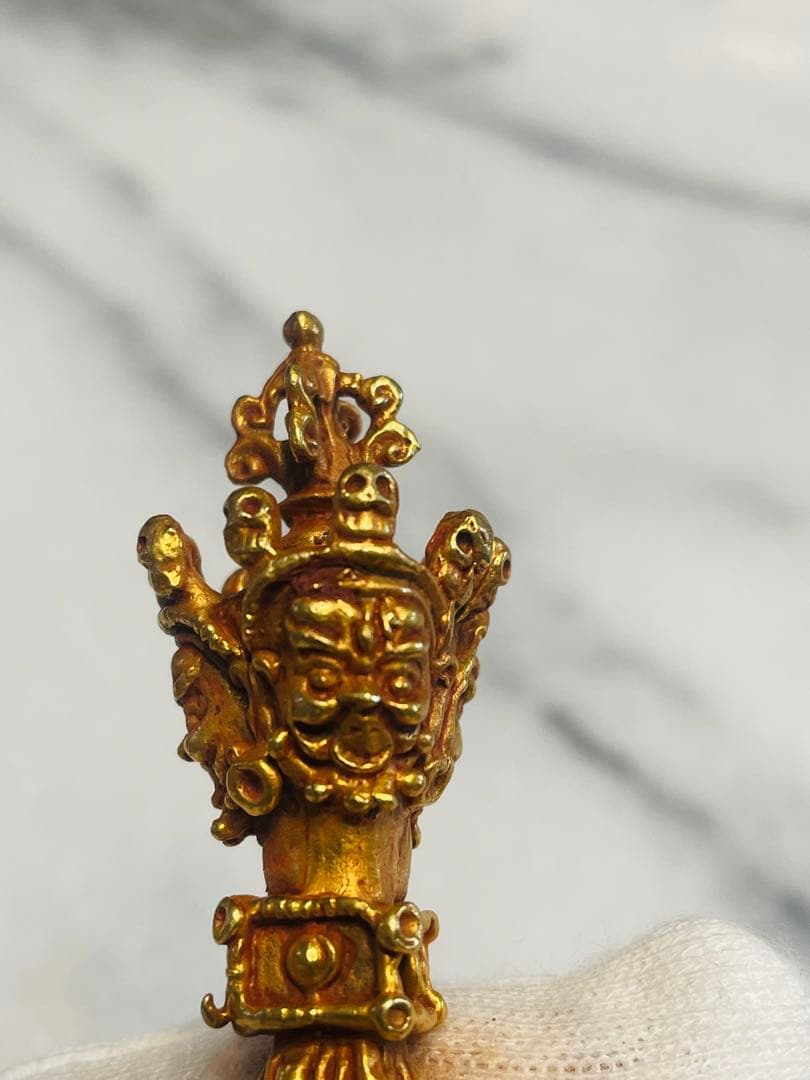 チベット密教 新品 プルパ　10㎝ 憤怒神　守護神　龍　655