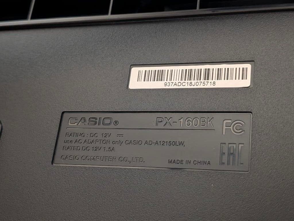 CASIO88鍵盤 電子ピアノ Privia PX-160BK ソリッドブラック