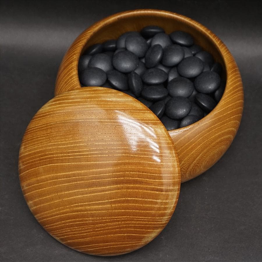 碁石 蛤 38号 那智黒 高級 囲碁 白石 黒石 碁笥付き 桐箱 特大碁石