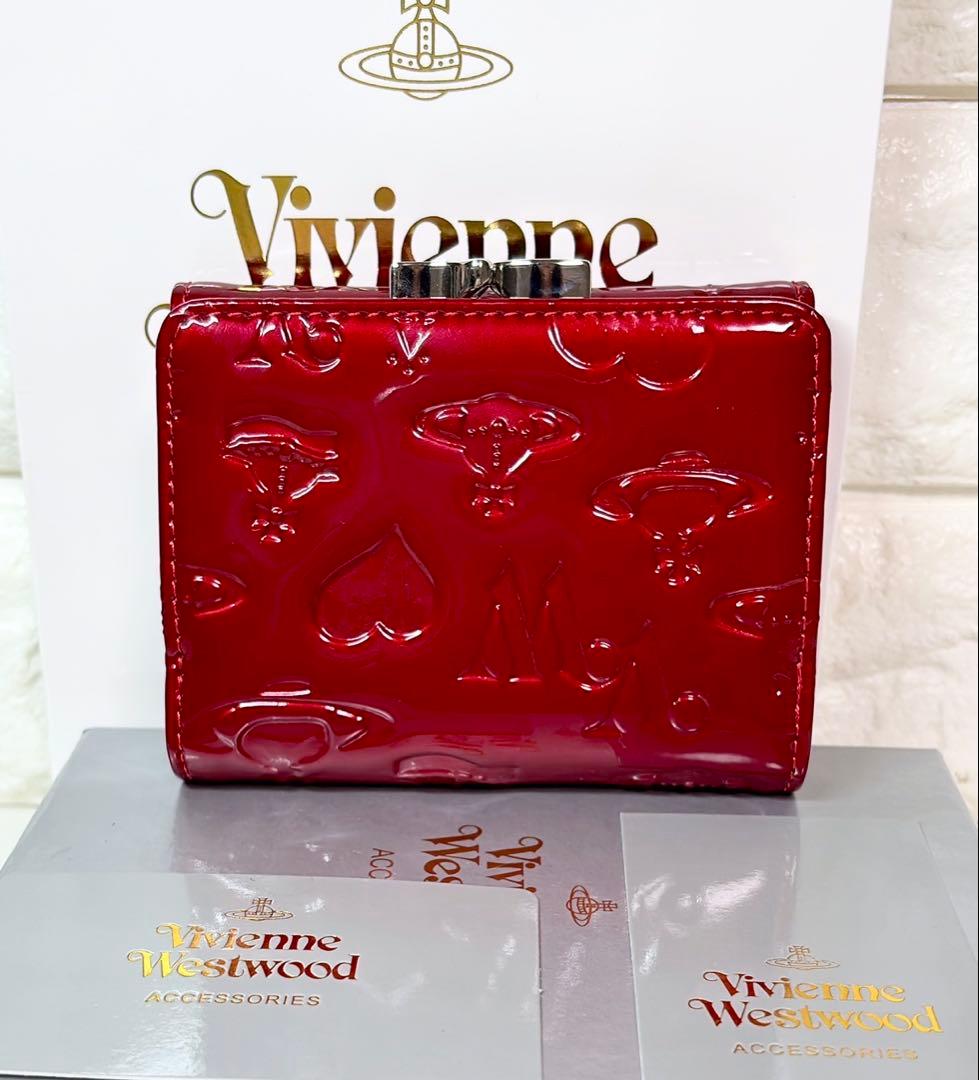 【新作内側に柄付き】Vivienne Westwood 3つ折り財布 エナメル