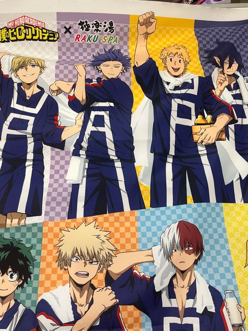 【当選品】ヒロアカ　極楽湯　タペストリー　のぼり　爆豪勝己　緑谷出久　轟焦凍　他