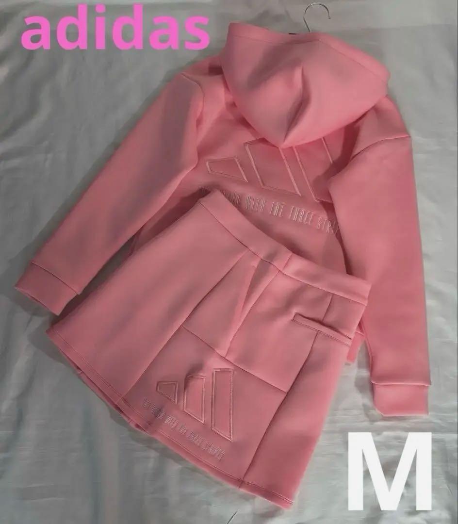 専用さま…未使用　adidas ダンボールニットセットアップ　ピンク フーディー