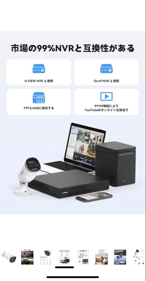 H.View 防犯カメラ 4K 800万画素 フルカラー　HV-800G2A5