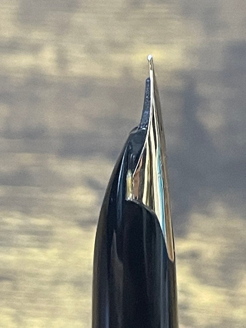 美品　1971年製　初代カスタム　高級天然　イタヤカエデ 大型18金　F 万年筆