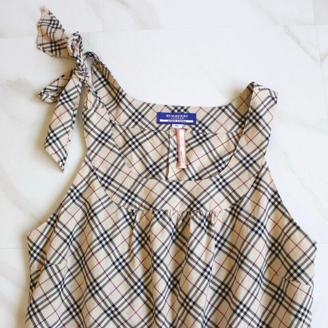 BURBERRY BLUE LABEL タンクトップ ノバチェック ベージュ