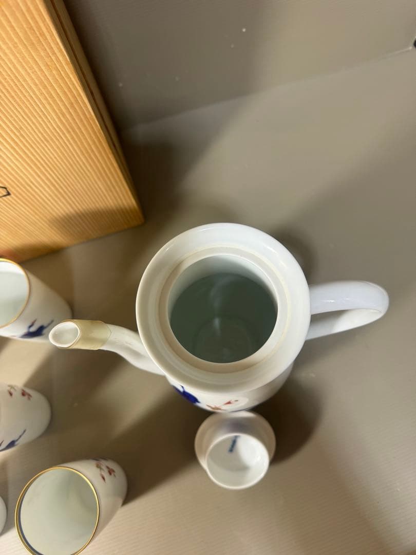 2370 香蘭社　オールド　1950年代　茶器セット　ティーポット1客　湯呑5客