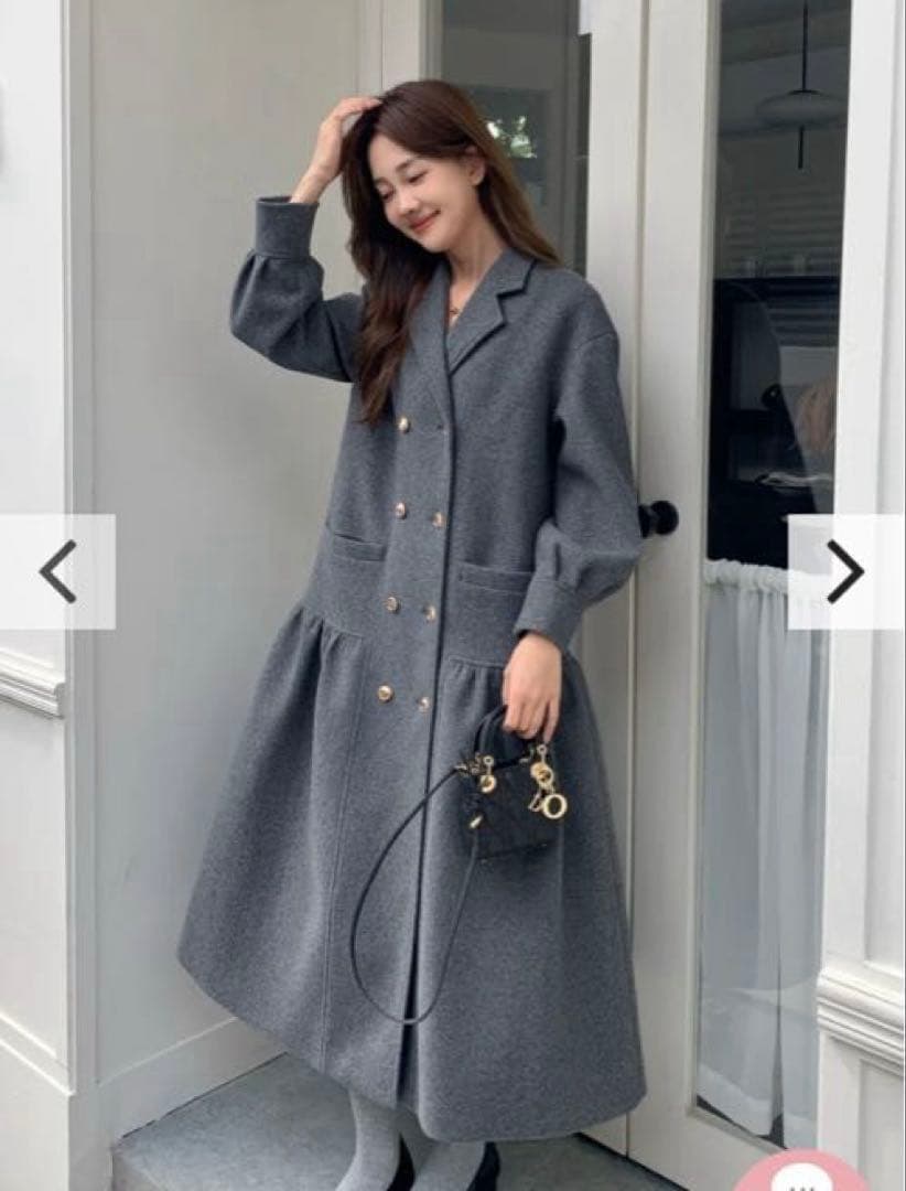 BIRTHDAY BASH グレー コールドダブルボタン ドレスコート M