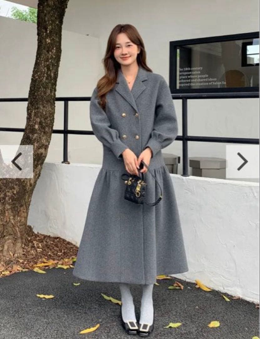 BIRTHDAY BASH グレー コールドダブルボタン ドレスコート M