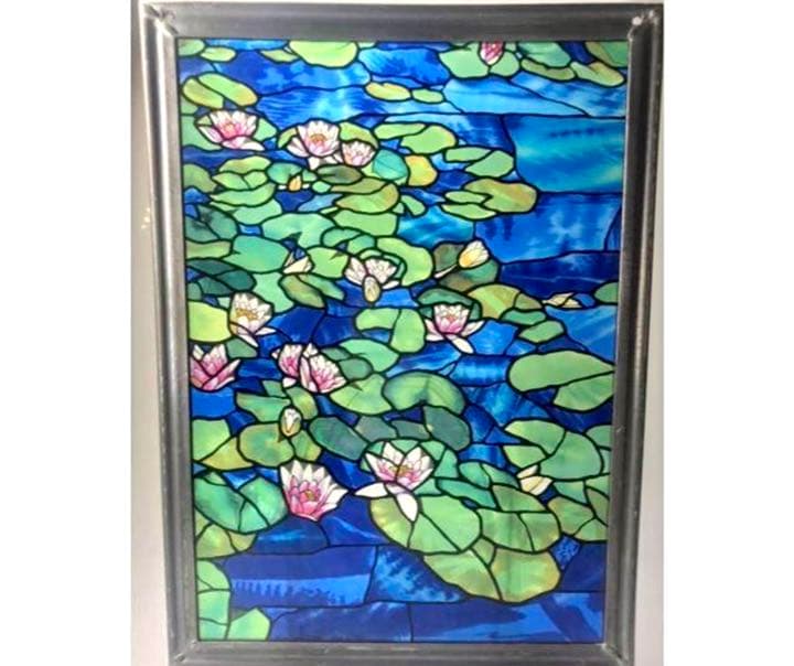 グラスマスターズ社 ヴィンテージ ステンドグラス 植物園 睡蓮の池 USA