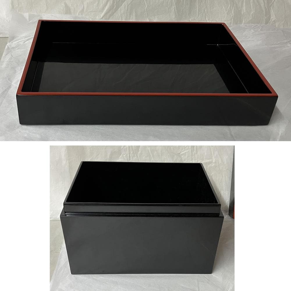 F1397 輪島塗 茶箱 茶筅筒 付 静峰作 共箱 利休茶箱 野点 茶道具