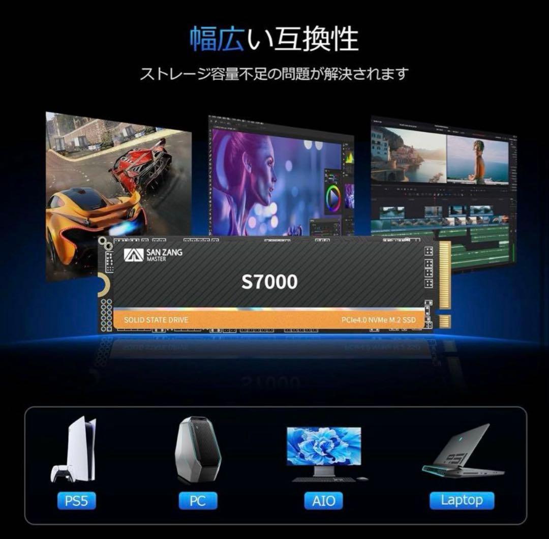 【未開封品】SANZANG MASTER S7000 SSD 1TB M.2内蔵