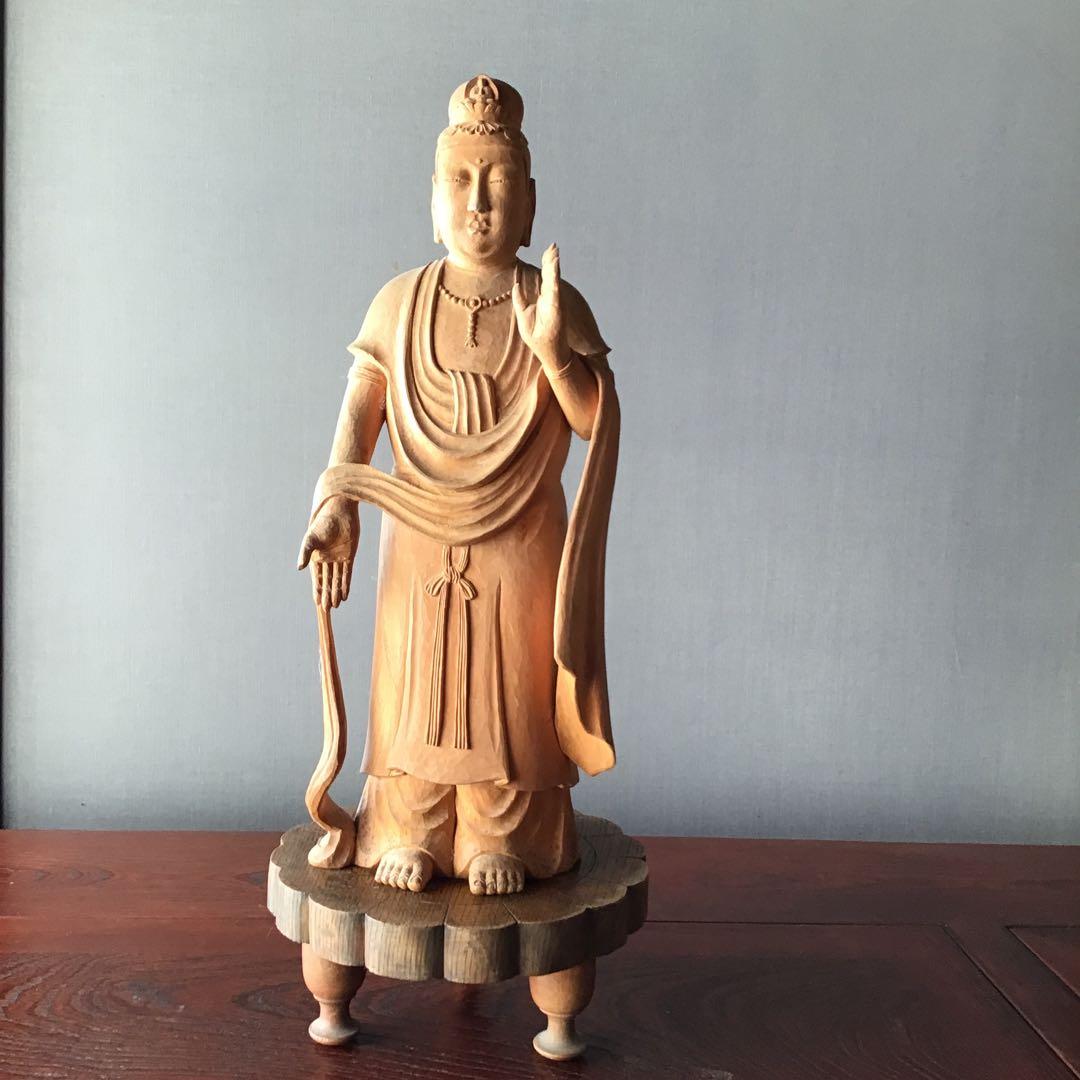 木彫菩薩像　光徳在銘