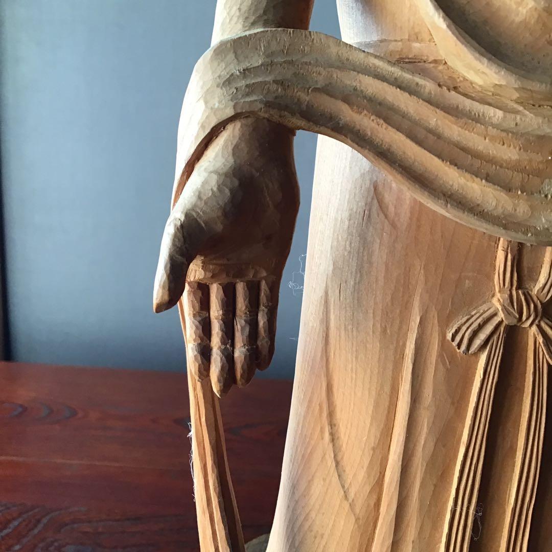 木彫菩薩像　光徳在銘