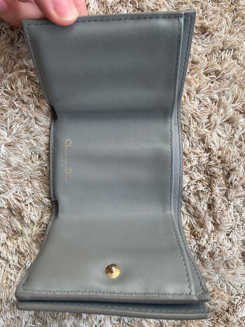 Dior グレー 三つ折り財布