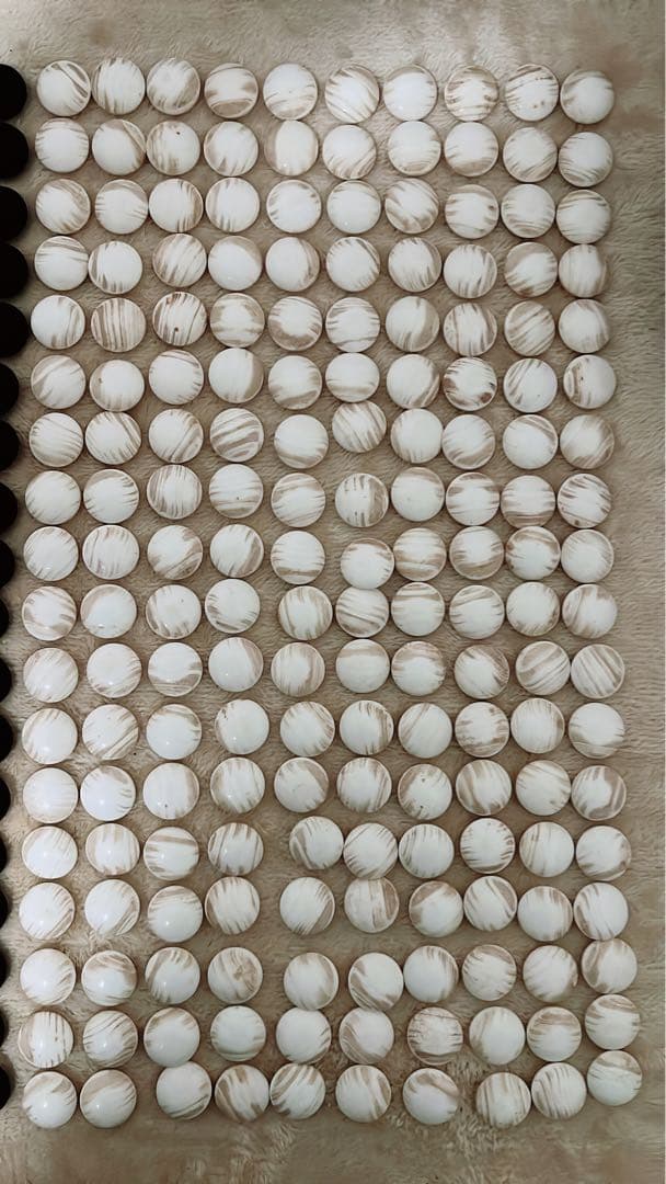 蛤⭐️碁石 蛤白石厚み約1cm 那智黒黒石 碁笥付き 34号？