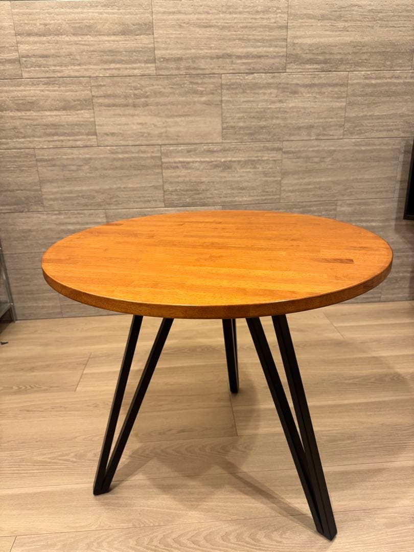 KANADEMONO THE CAFE TABLE 天然木ラウンド φ70-80