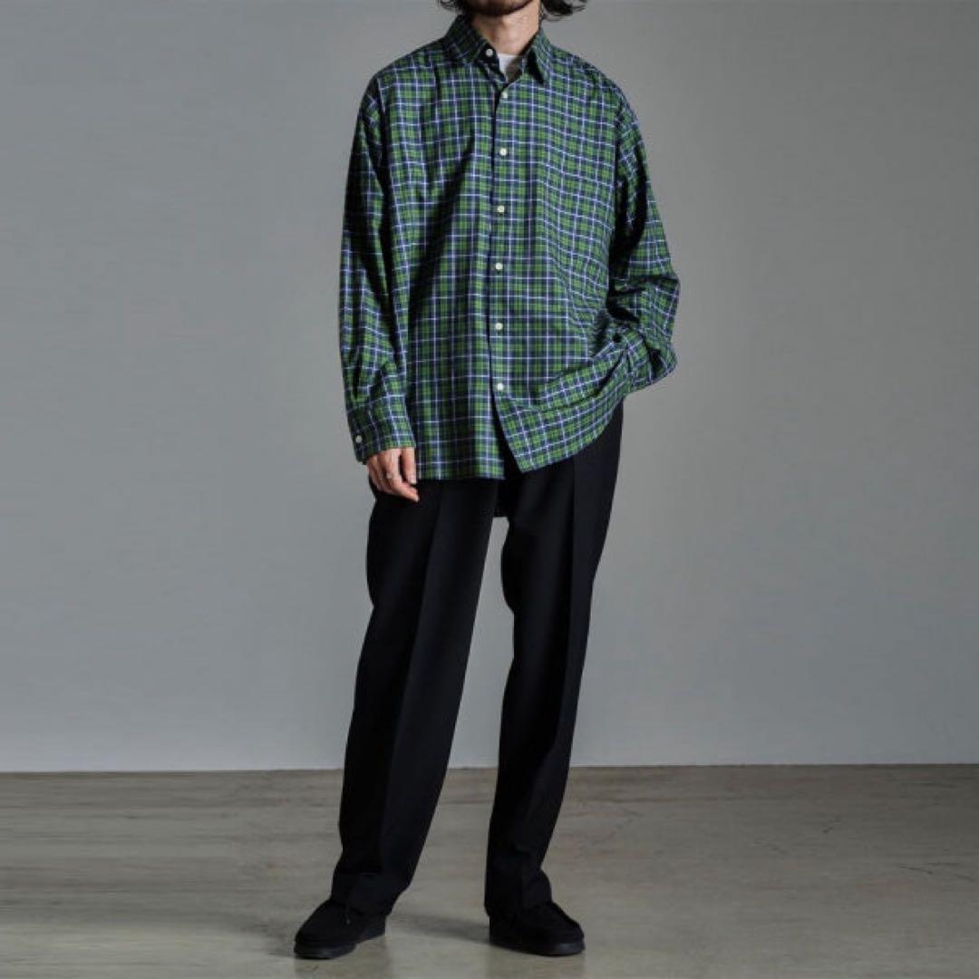 極美品 MARKAWARE FLAT FRONT TROUSERS ブラック 1