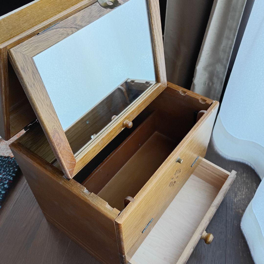 パリの雑貨屋 メイクボックス 木製鏡付