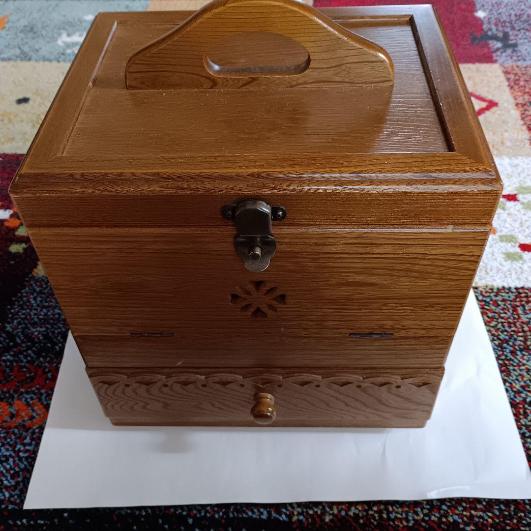 パリの雑貨屋 メイクボックス 木製鏡付