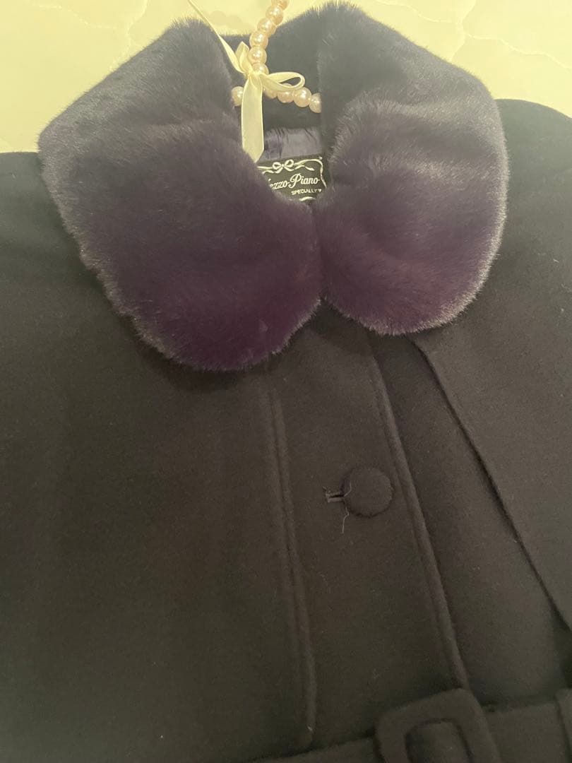 ✴︎美品✴︎メゾピアノJr. ケープつきマルチWAYコート ネイビー