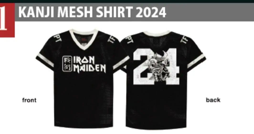 IRON MAIDEN アイアン・メイデン KANJIメッシュTシャツ 日本公演