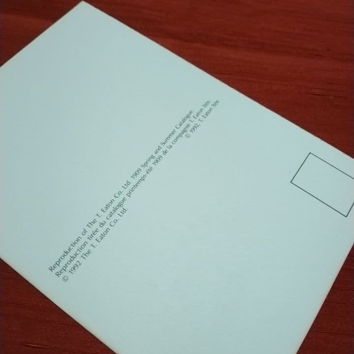 カナダ✨イートンズ百貨店✨1907年春夏カタログ表紙✨複製絵葉書✨廃番品