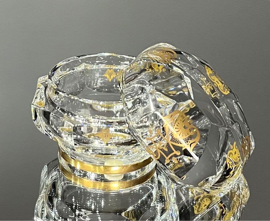 BACCARATバカラ/※廃盤極稀少型　エンパイア 金彩　蓋物　美品