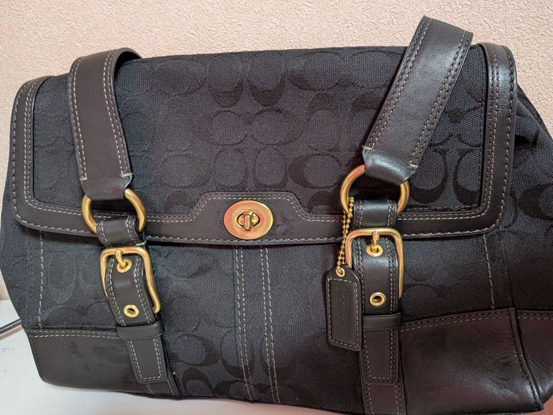 コーチ ブラック ハンドバッグ COACH美品