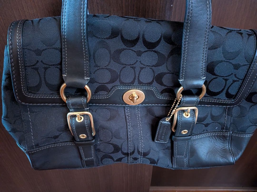 コーチ ブラック ハンドバッグ COACH美品