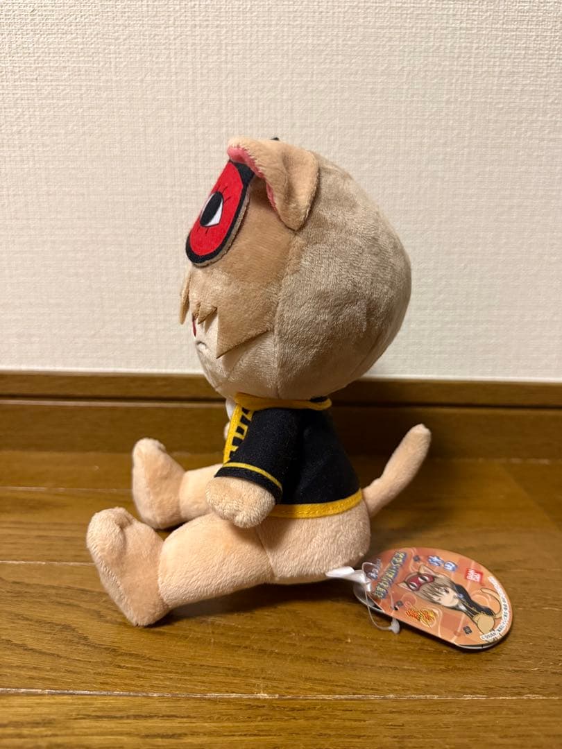 猫耳デザインの沖田ぬいぐるみ タグ付き