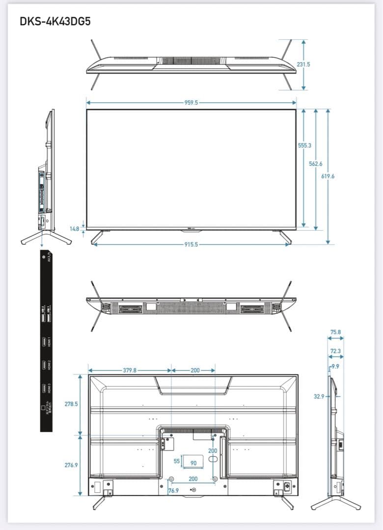 43型4K液晶ディスプレイ