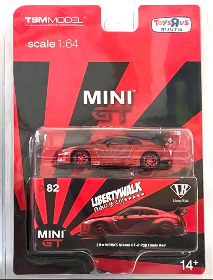 LBWORKSトイザらス限定 MINI GT R35 キャンディレッド 1:64