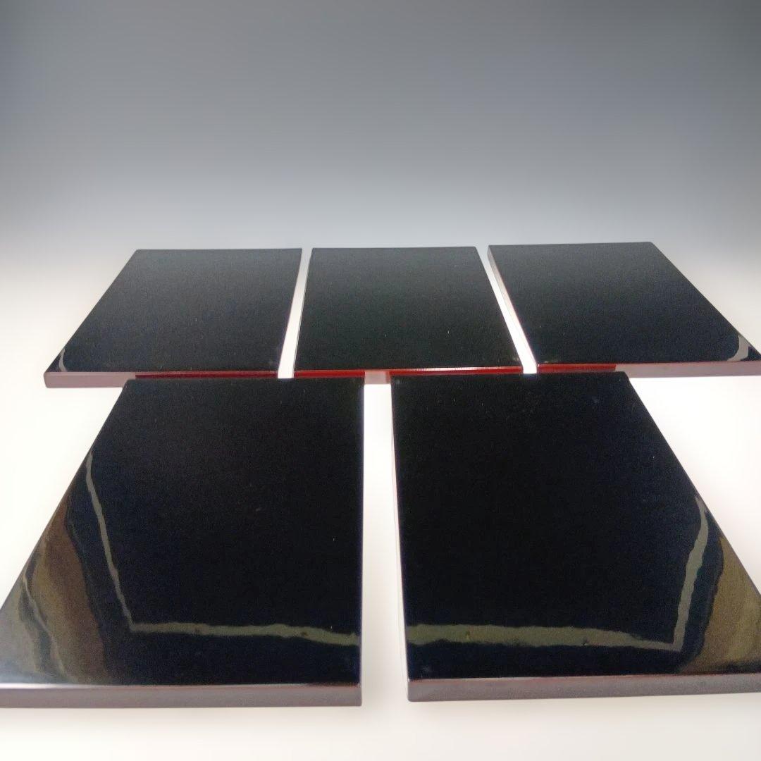 輪島塗　光栄堂　点心盆5枚　共箱