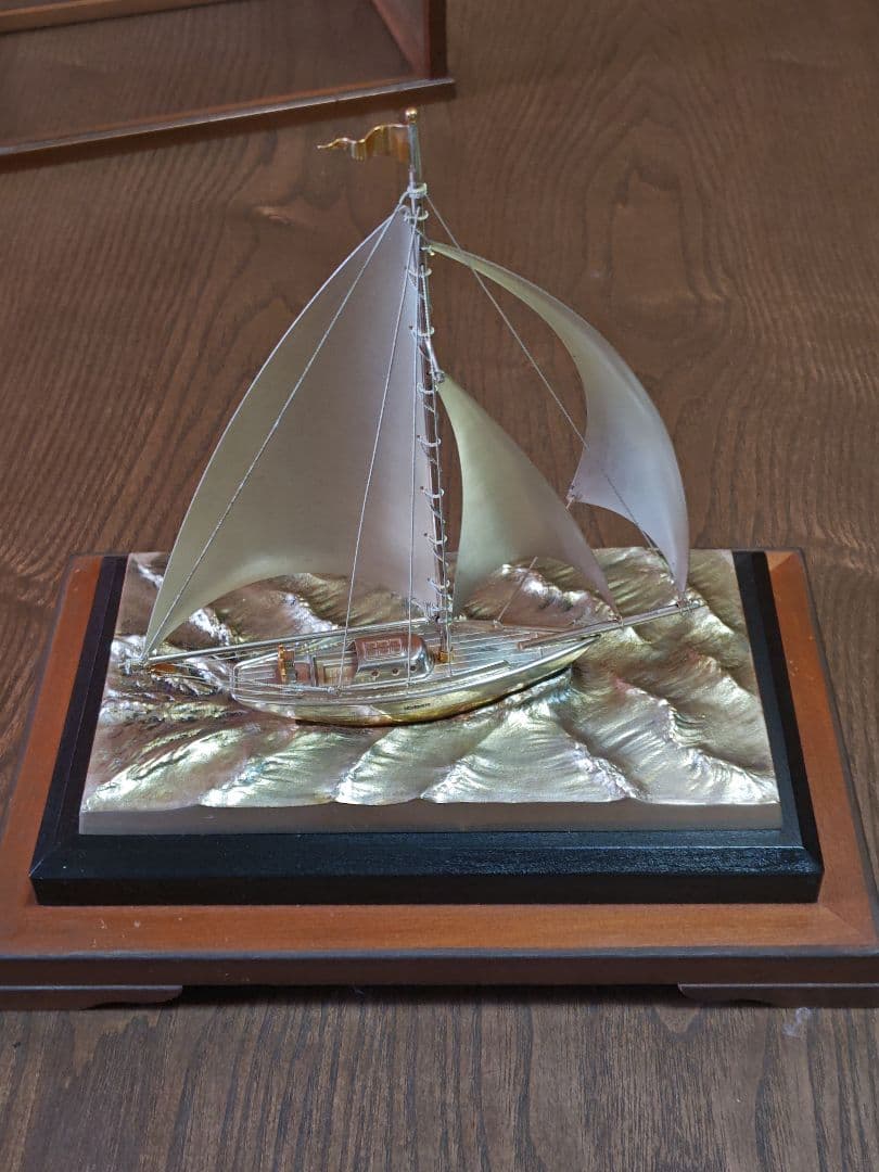 シルバー970 銀製 ヨット　舟　船　置物　金属　工芸