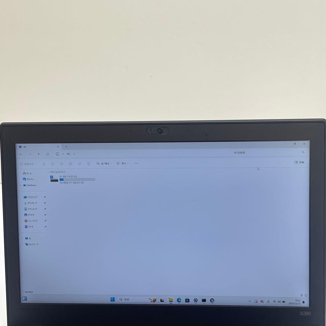 #597 レノボ Thinkpad X280 i5-8250U 8GB 256