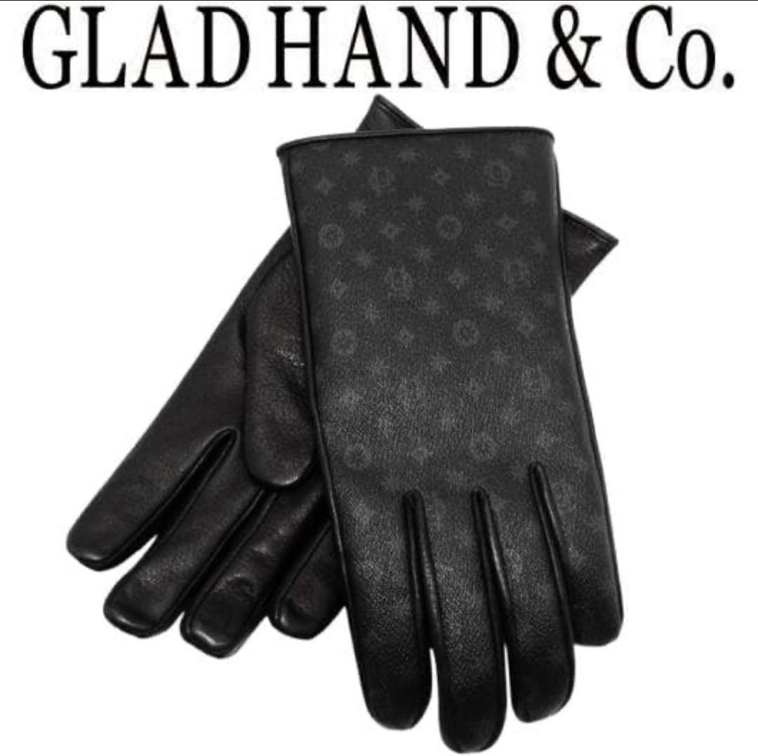 未使用 GLADHAND モノグラム レザーグローブ ブラックL 箱付き