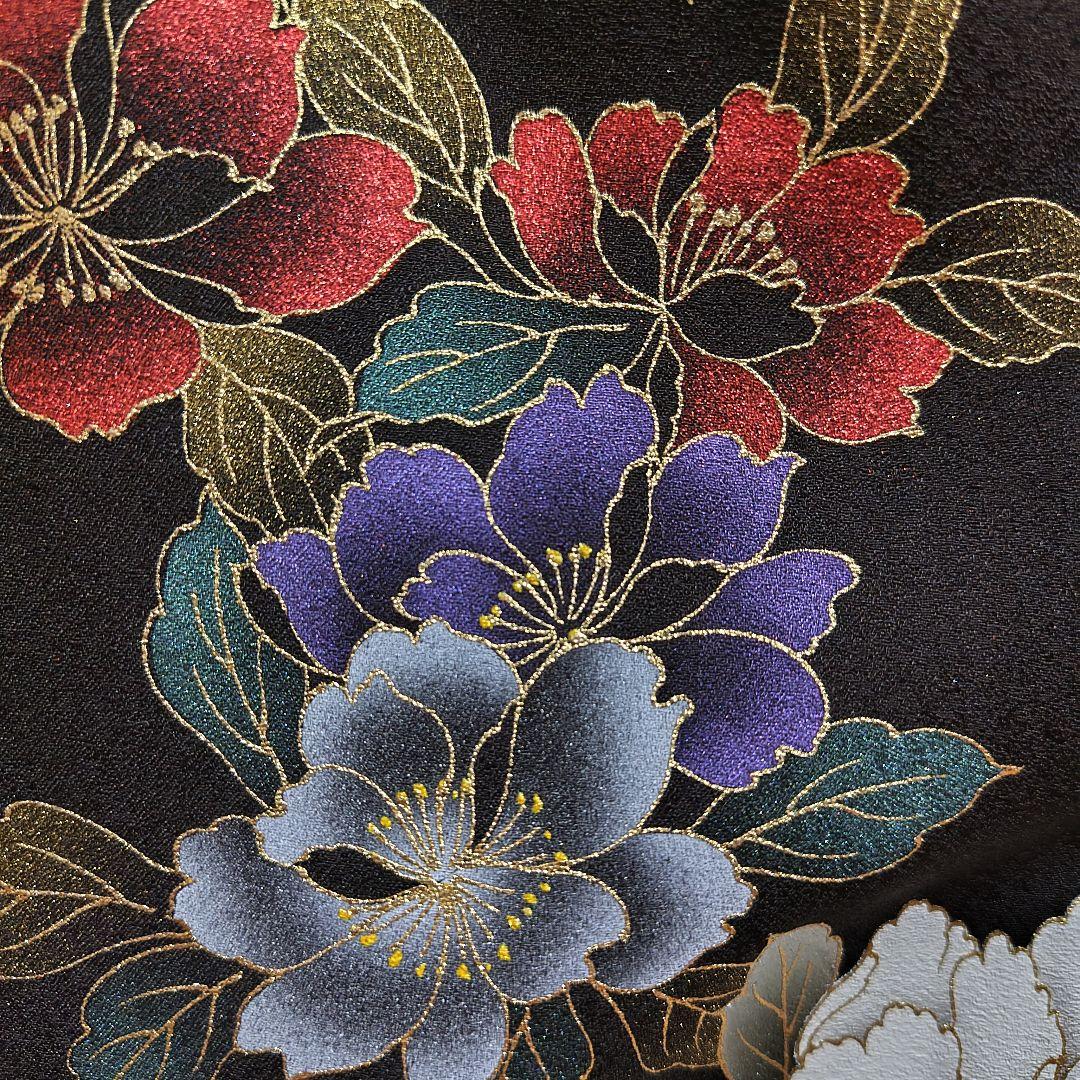 振袖フルセット(7点)・成人式・さがみ誂製・大輪牡丹・金銀彩加工・モダン・正絹