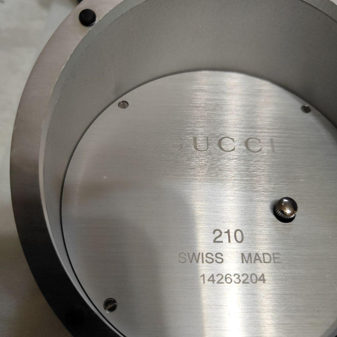 GUCCI 置時計 シルバー グレー