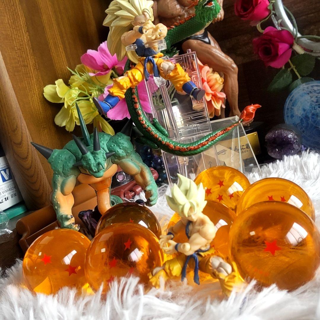 ドラゴンボールZ 悟空 超サイヤ人 3 掌動 アクリルドラゴンボール7つ 神龍風