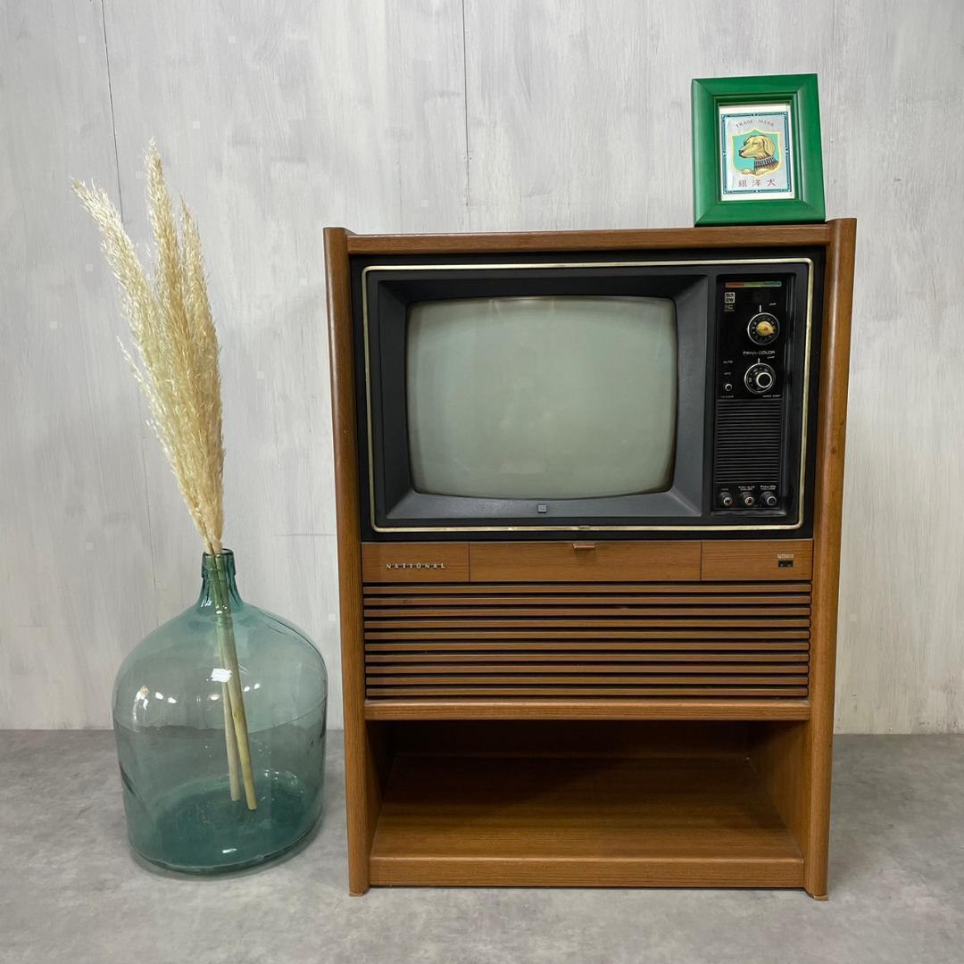 70's ヴィンテージ ナショナル テレビ 昭和レトロ 通電確認済み 当時物