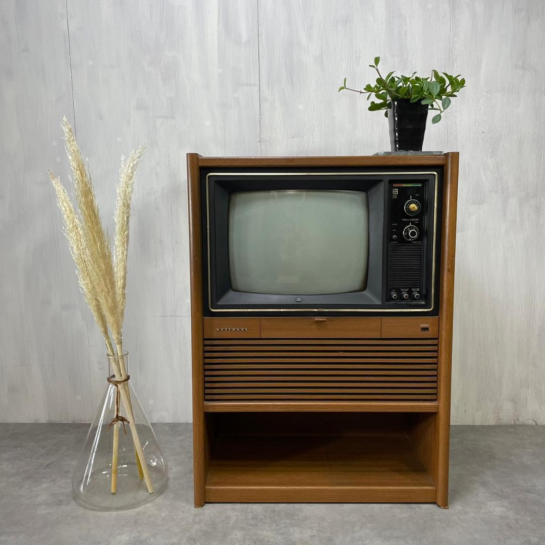 70's ヴィンテージ ナショナル テレビ 昭和レトロ 通電確認済み 当時物