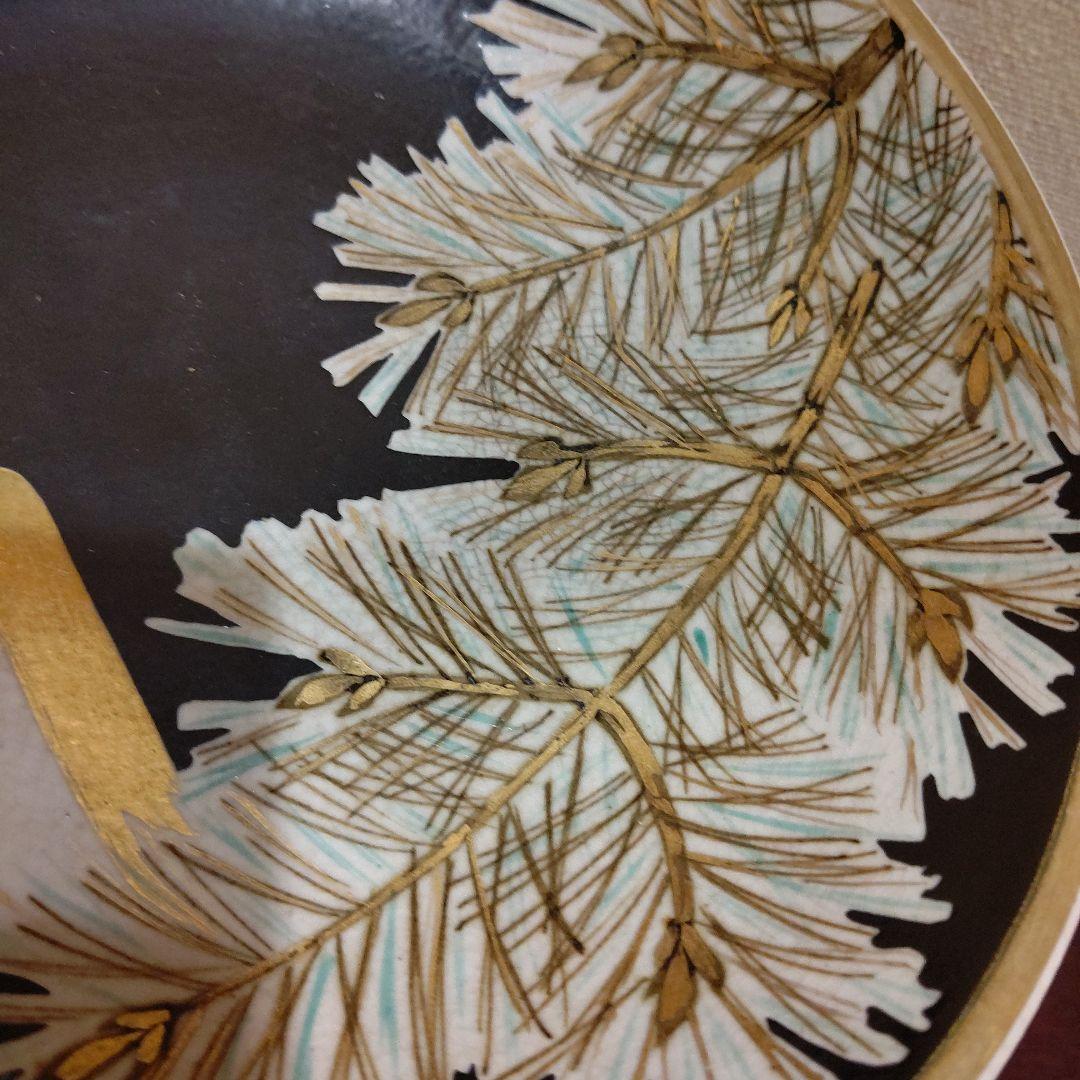 上出喜山　九谷焼 菓子器