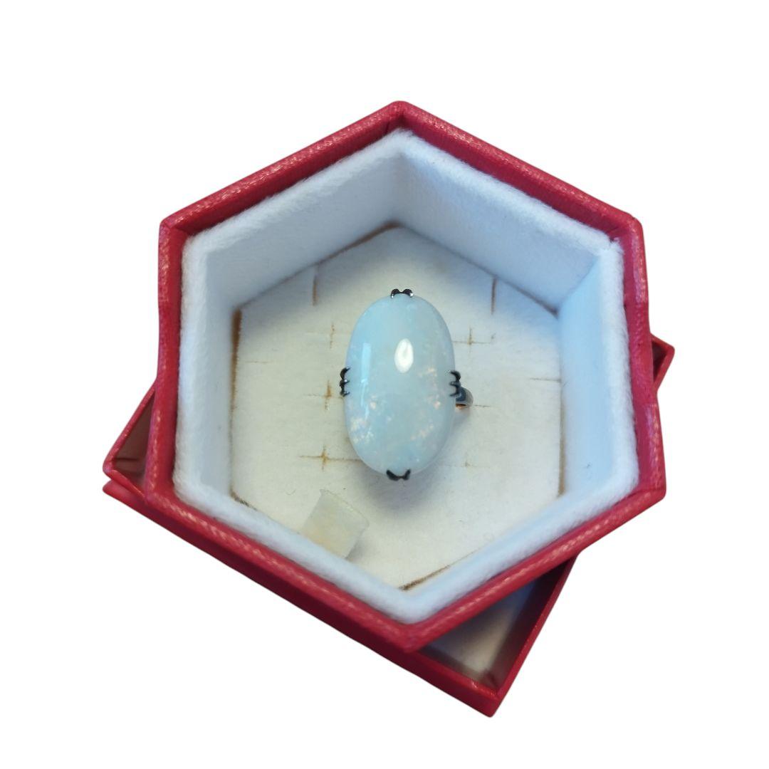 K18 オパール リング 総重量約5g 遊色あり 指輪 天然石