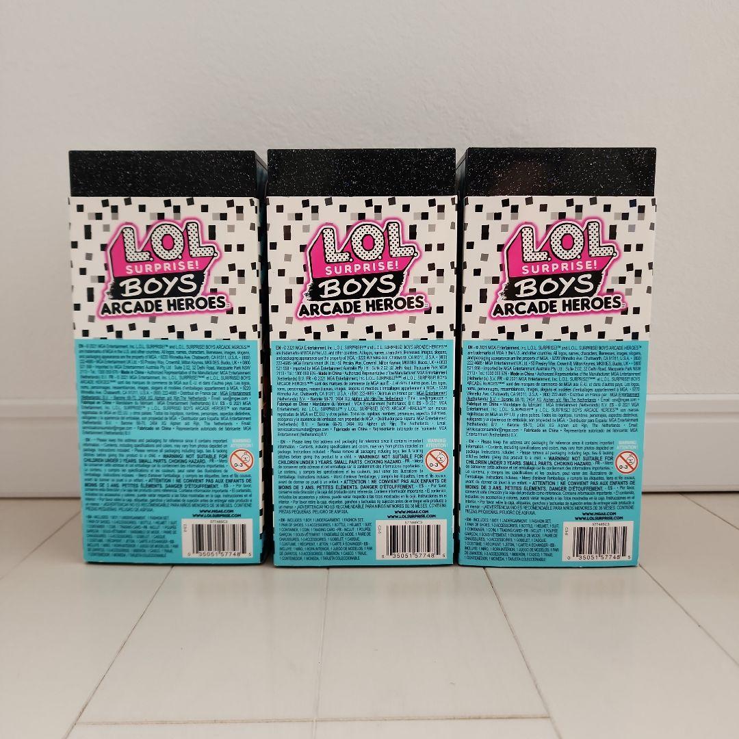 LOLサプライズ ボーイズ アーケード ヒーローズ 2 ゲームセンター人形 3個