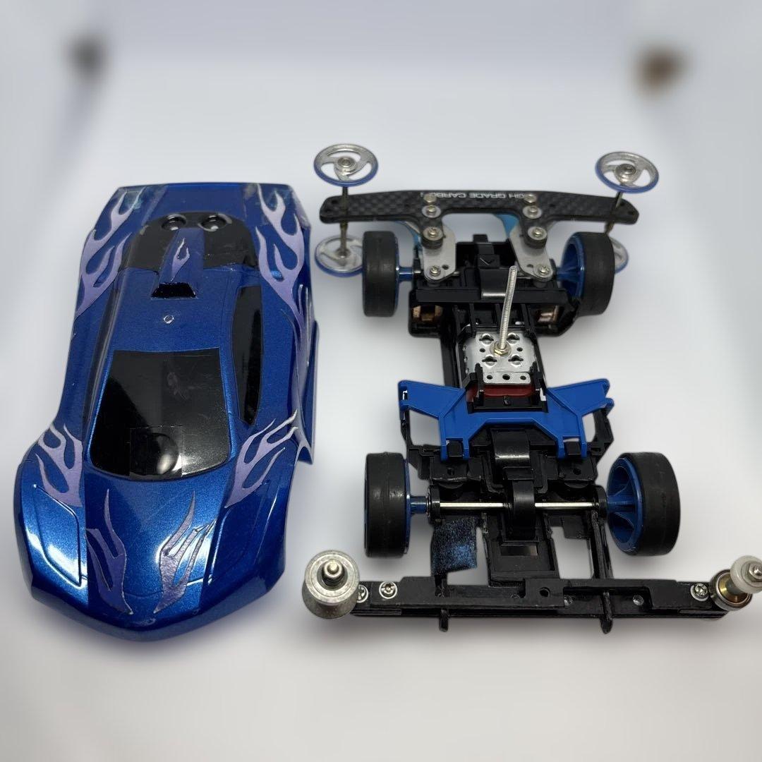 即購入可 ミニ四駆 MSシャーシ 井桁 フラットマシン 改造完成済 ベルダーガ