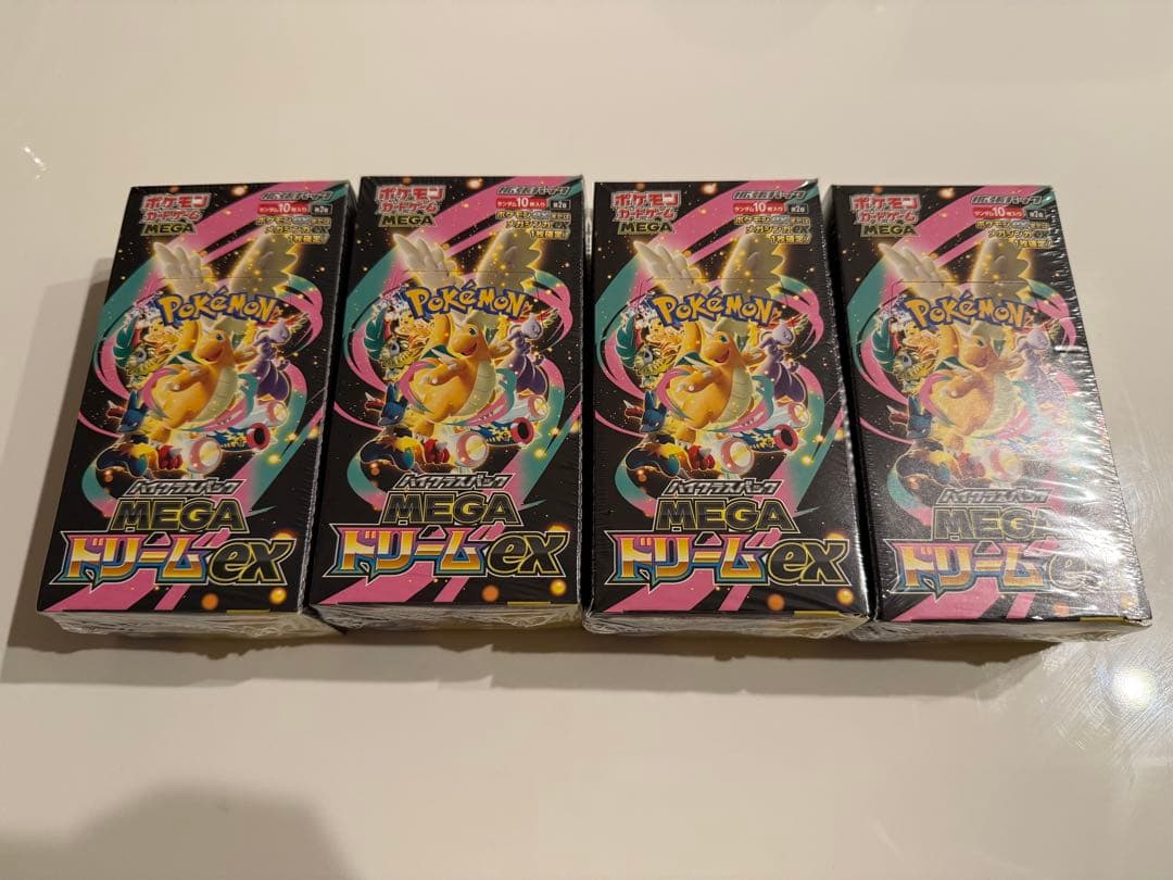 新品未開封　ポケモンカードゲーム MEGAドリームEX シュリンク付き　4box