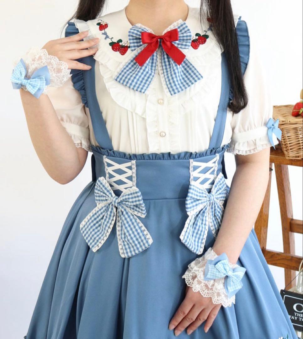 Amavel Strawberry Farm ジャンスカ ブラウス